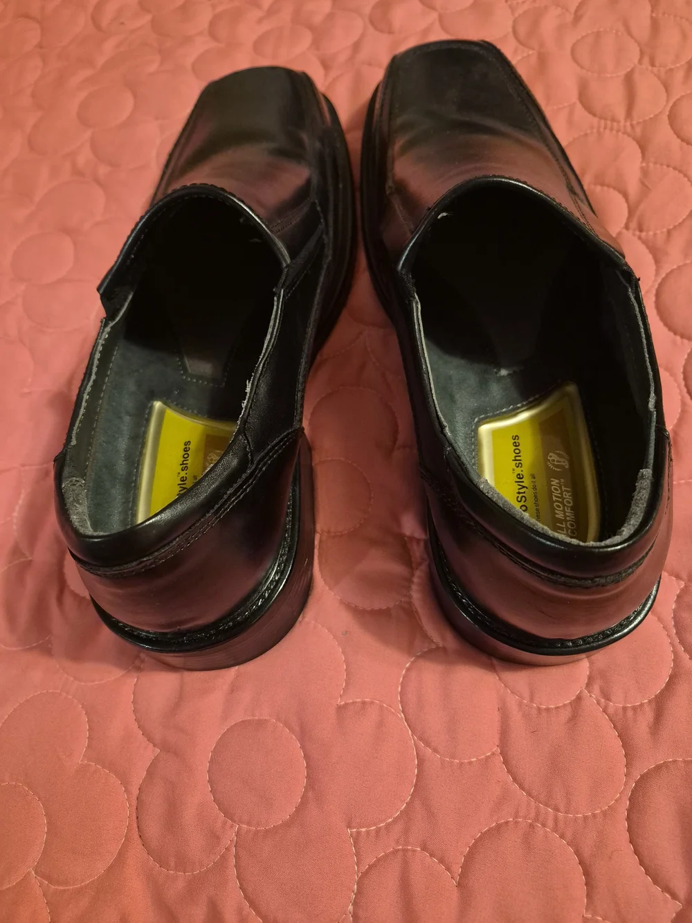 Dockers Black Slip-On Leather Oxfords